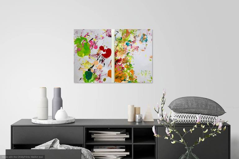 Original Abstract Expressionism Abstract Painting by Christel Haag