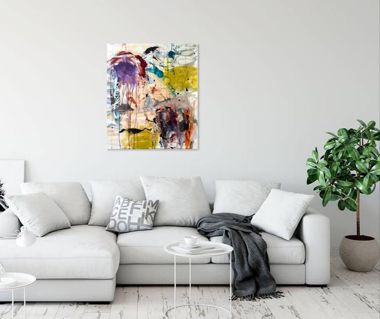 Original Abstract Expressionism Abstract Painting by Christel Haag