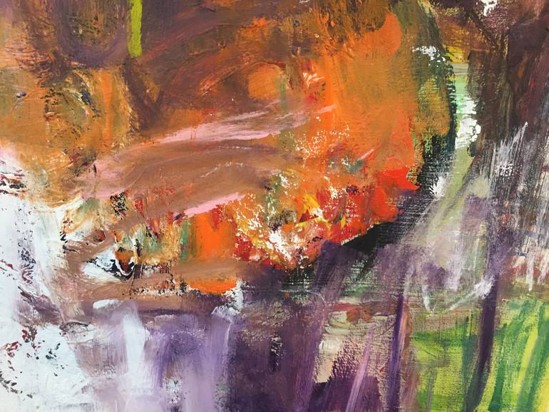 Original Abstract Expressionism Abstract Painting by Christel Haag