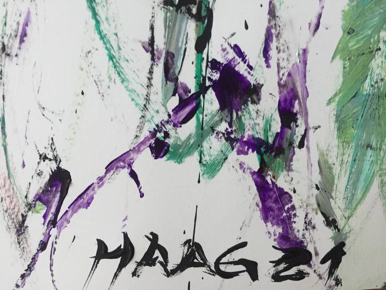 Original Abstract Expressionism Abstract Painting by Christel Haag