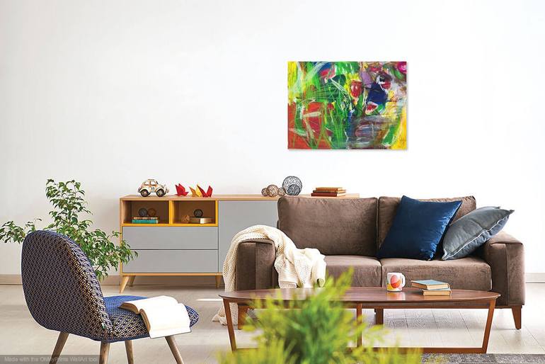 Original Abstract Expressionism Abstract Painting by Christel Haag