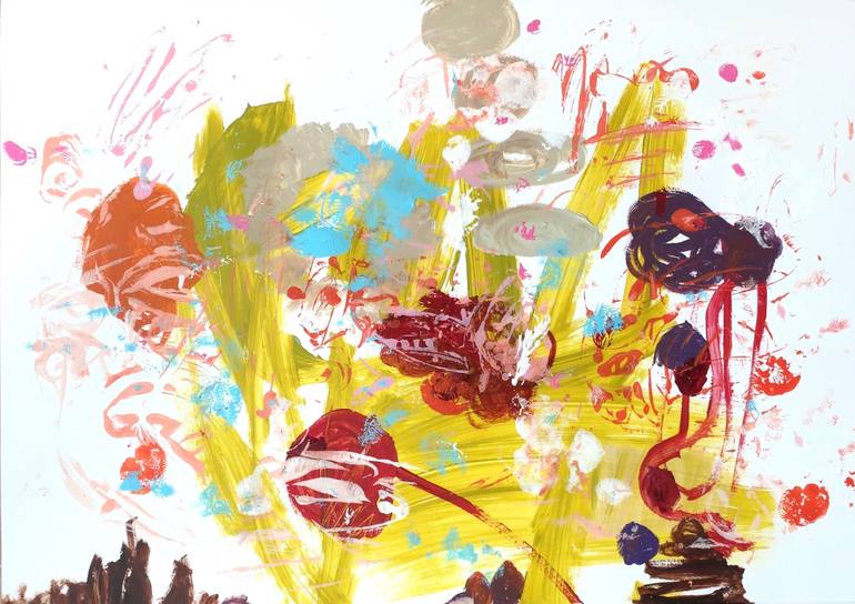 Original Abstract Expressionism Abstract Painting by Christel Haag