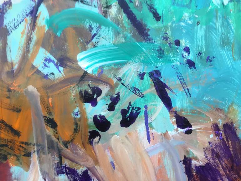 Original Abstract Expressionism Abstract Painting by Christel Haag