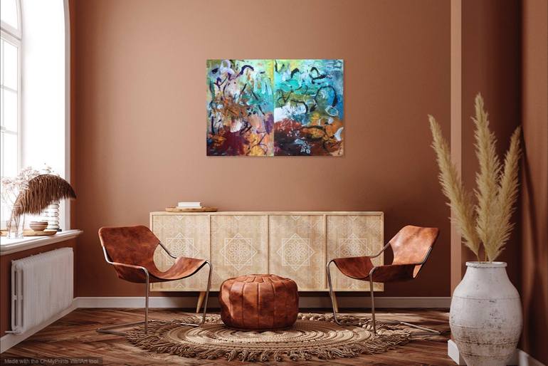 Original Abstract Expressionism Abstract Painting by Christel Haag