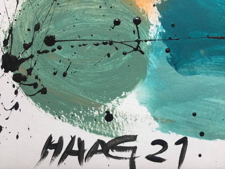 Original Abstract Expressionism Abstract Painting by Christel Haag