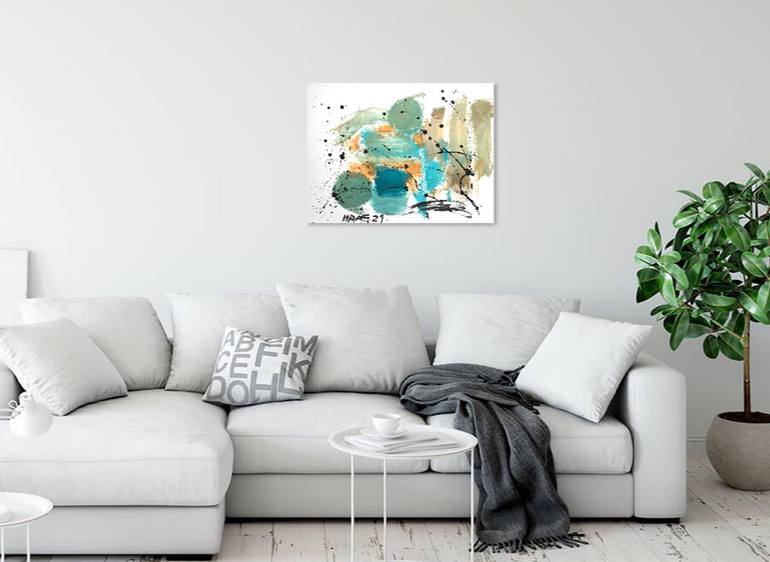 Original Abstract Expressionism Abstract Painting by Christel Haag