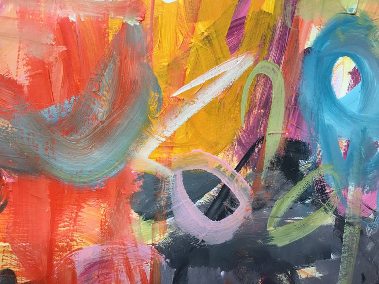 Original Abstract Expressionism Abstract Painting by Christel Haag