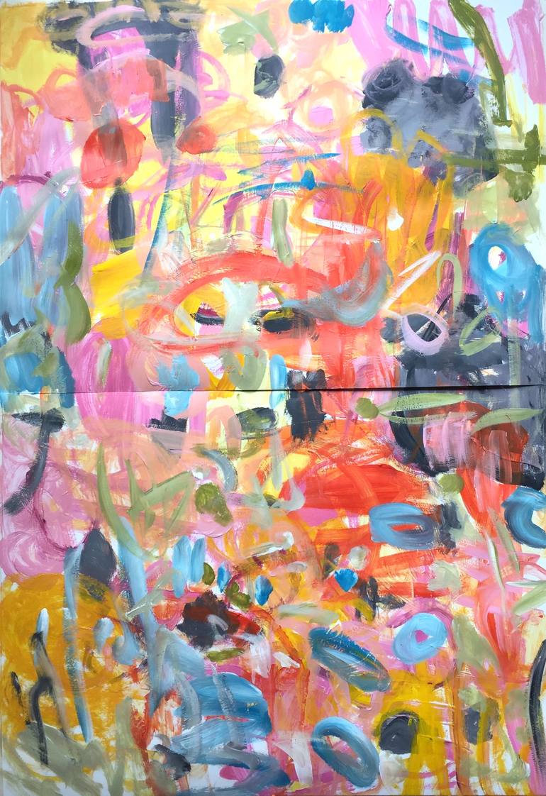 Original Abstract Expressionism Abstract Painting by Christel Haag