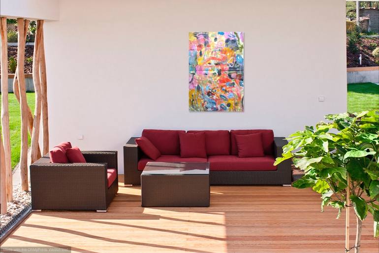 Original Abstract Expressionism Abstract Painting by Christel Haag