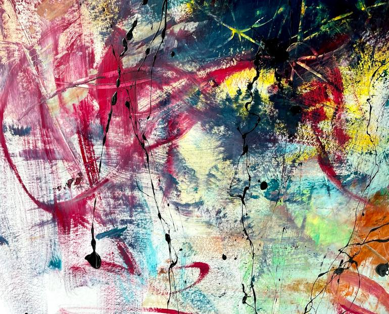 Original Abstract Expressionism Abstract Painting by Christel Haag