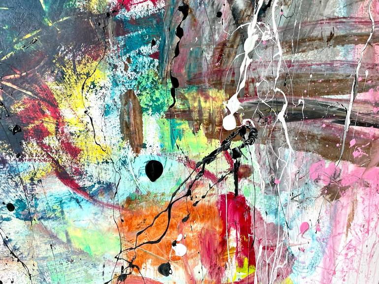 Original Abstract Expressionism Abstract Painting by Christel Haag