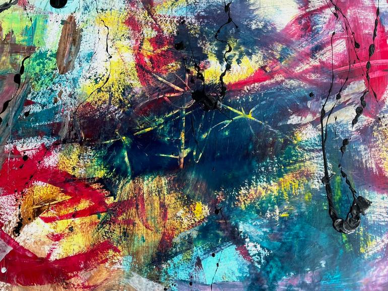 Original Abstract Expressionism Abstract Painting by Christel Haag