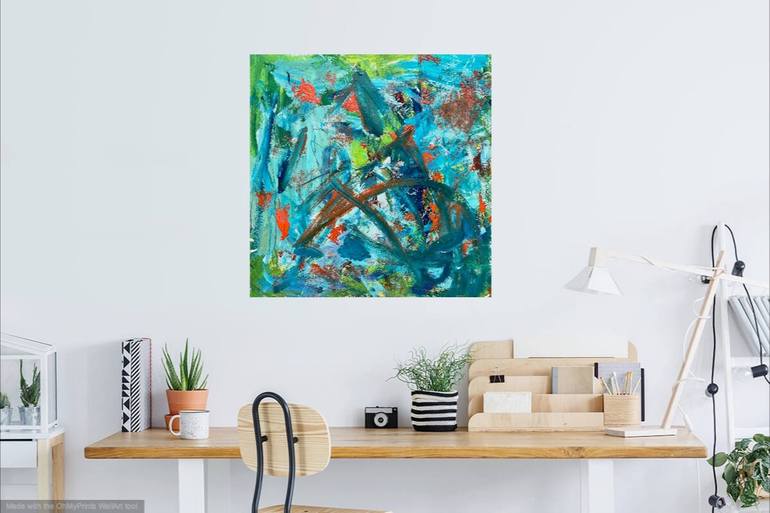 Original Abstract Expressionism Abstract Painting by Christel Haag