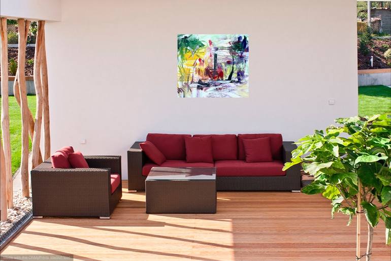 Original Abstract Expressionism Abstract Painting by Christel Haag