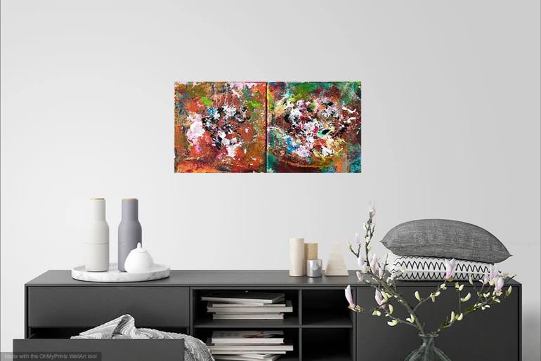 Original Abstract Expressionism Abstract Painting by Christel Haag