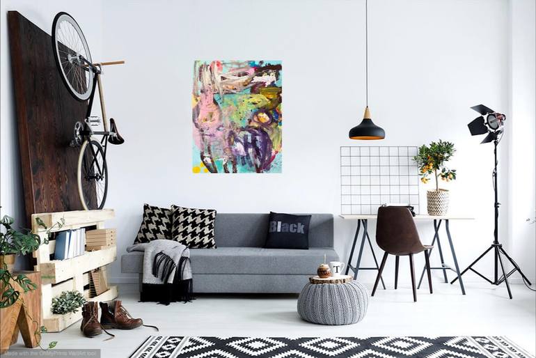 Original Abstract Expressionism Abstract Painting by Christel Haag