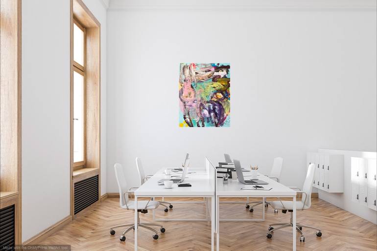 Original Abstract Expressionism Abstract Painting by Christel Haag