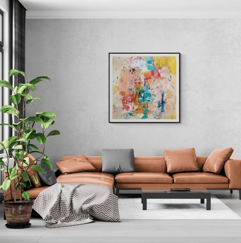 Original Abstract Expressionism Abstract Painting by Christel Haag