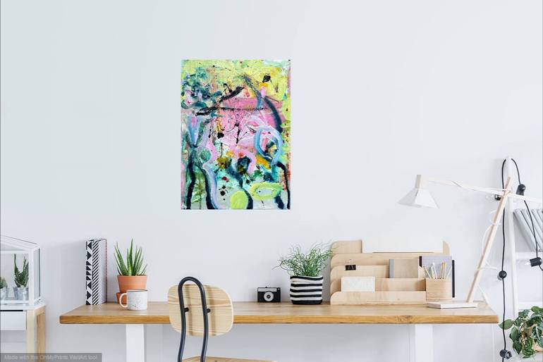 Original Abstract Expressionism Abstract Painting by Christel Haag