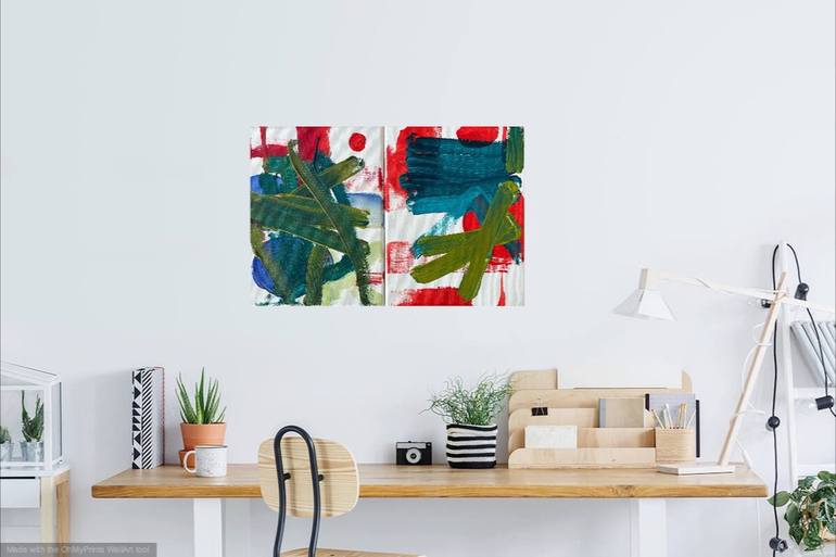 Original Abstract Expressionism Abstract Painting by Christel Haag