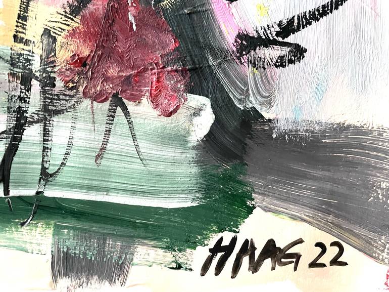 Original Abstract Expressionism Abstract Painting by Christel Haag