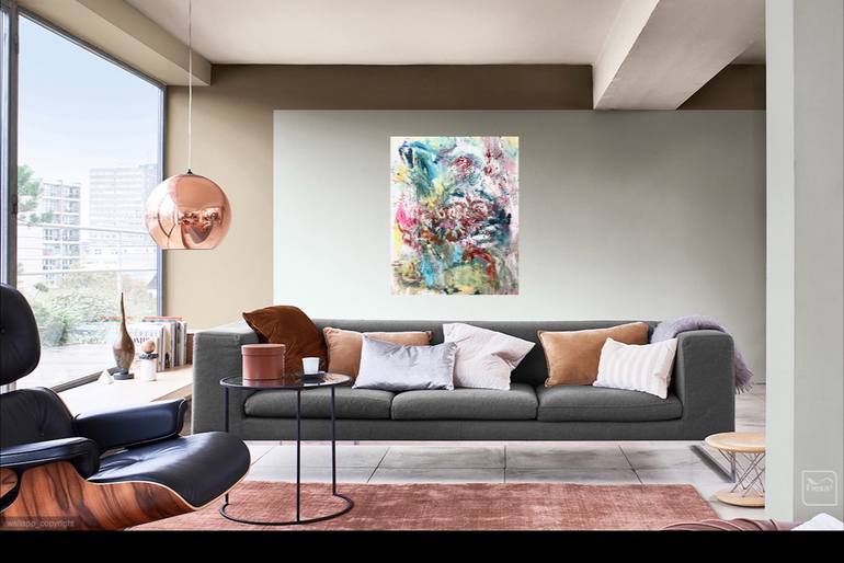 Original Abstract Expressionism Abstract Painting by Christel Haag