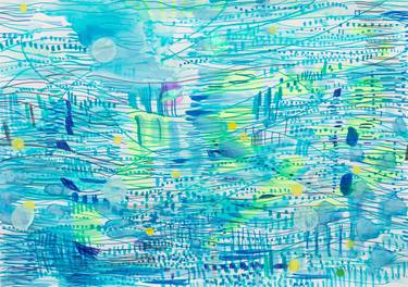 Original Abstract Expressionism Water Drawings by Marisa Rappard