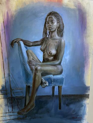 Original Fine Art Nude Painting by S Ross Browne