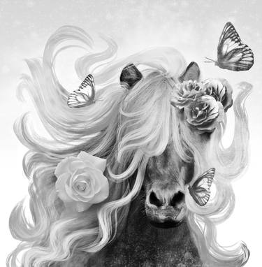 Original Horse Collage by Anna Babich