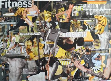 Original Sport Collage by Delphine de La Potterie