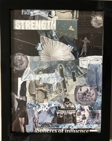 Original Street Art Abstract Collage by Delphine de La Potterie