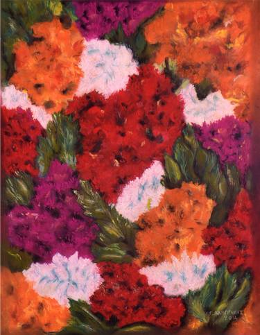 Print of Impressionism Floral Paintings by Yannis Lamprakis