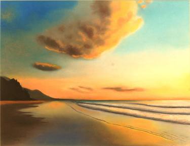 Print of Beach Paintings by Yannis Lamprakis