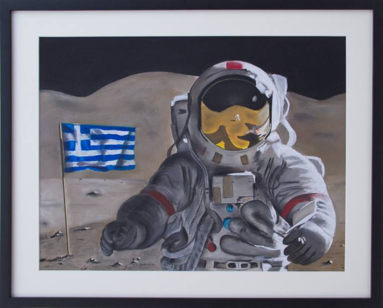 Original Fine Art Outer Space Painting by Yannis Lamprakis