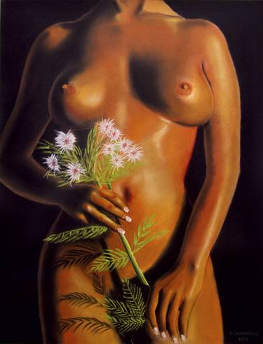 Print of Fine Art Nude Paintings by Yannis Lamprakis