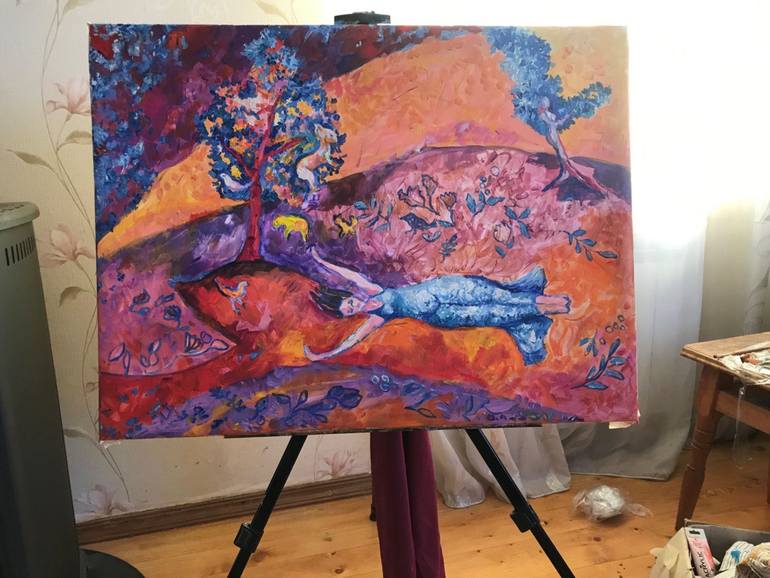 Original Color Field Painting Fantasy Painting by Tetiana Pchelnykova