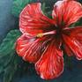 Red Hibiscus Painting by Javon Turner | Saatchi Art