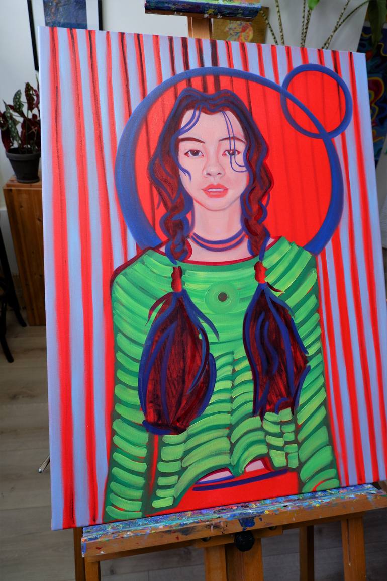 Original Portraiture Portrait Painting by Van Lanigh