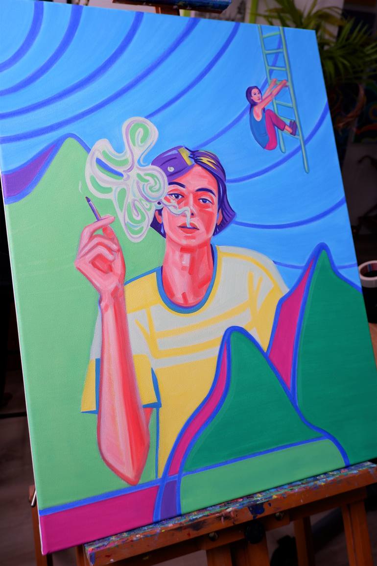 Original Figurative Humor Painting by Van Lanigh