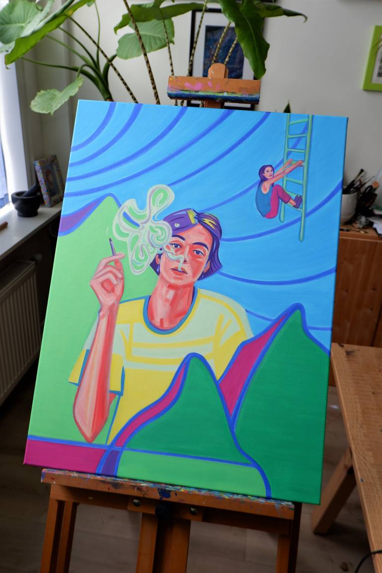 Original Figurative Humor Painting by Van Lanigh