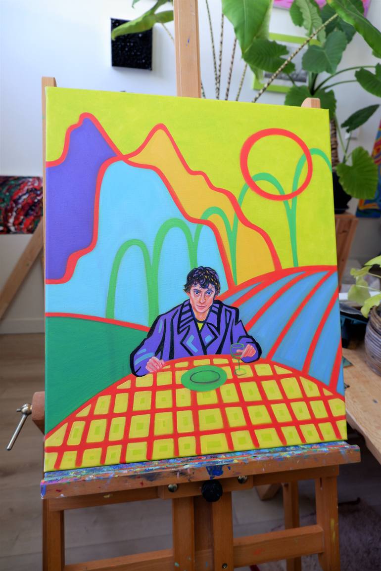 Original Surrealism Travel Painting by Van Lanigh