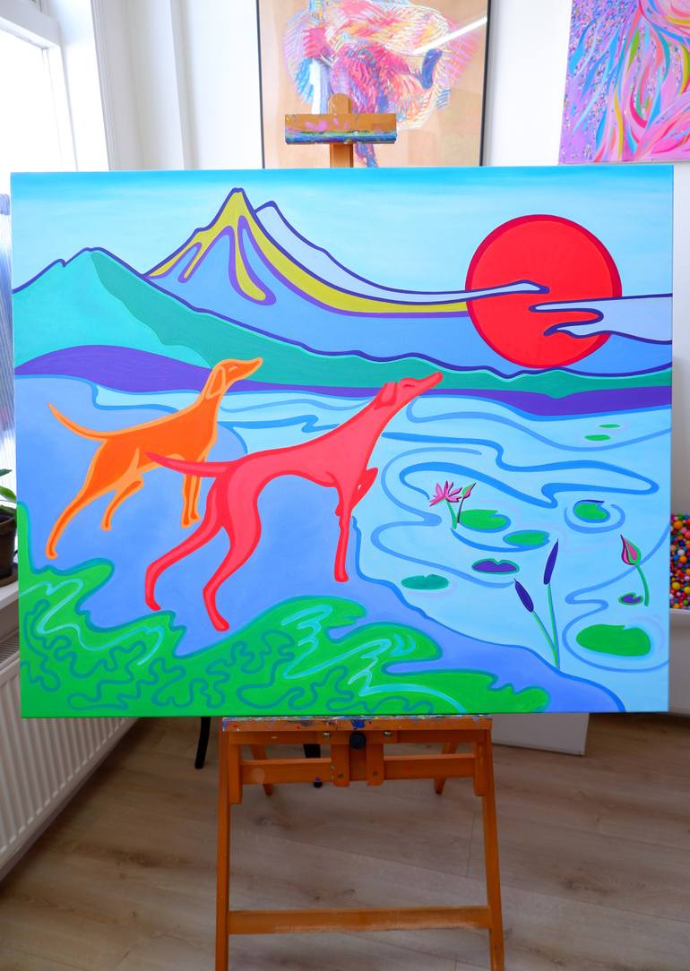 Original Fauvism Animal Painting by Van Lanigh