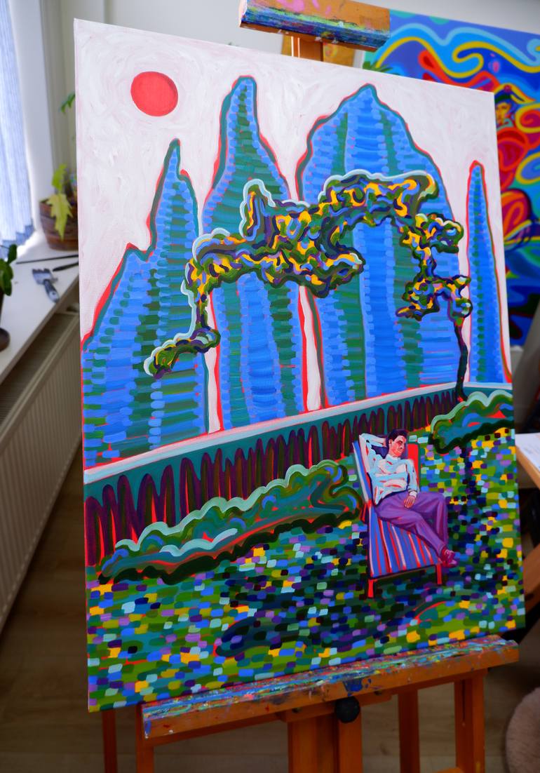 Original Fauvism Travel Painting by Van Lanigh