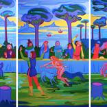 Parklife (Triptych) by Van Lanigh