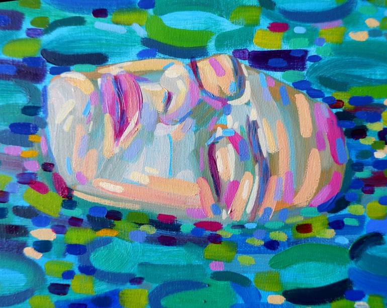 Original Impressionism Water Painting by Van Lanigh