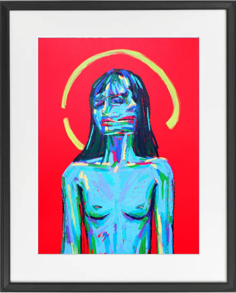 Original Expressionism Religion Painting by Van Lanigh