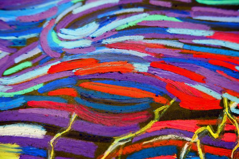 Original Abstract Landscape Painting by Van Lanigh