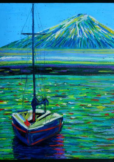 Original Impressionism Sailboat Paintings by Van Lanigh