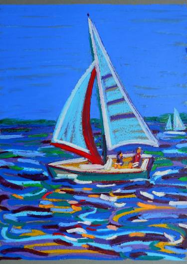 Original Modern Boat Paintings by Van Lanigh