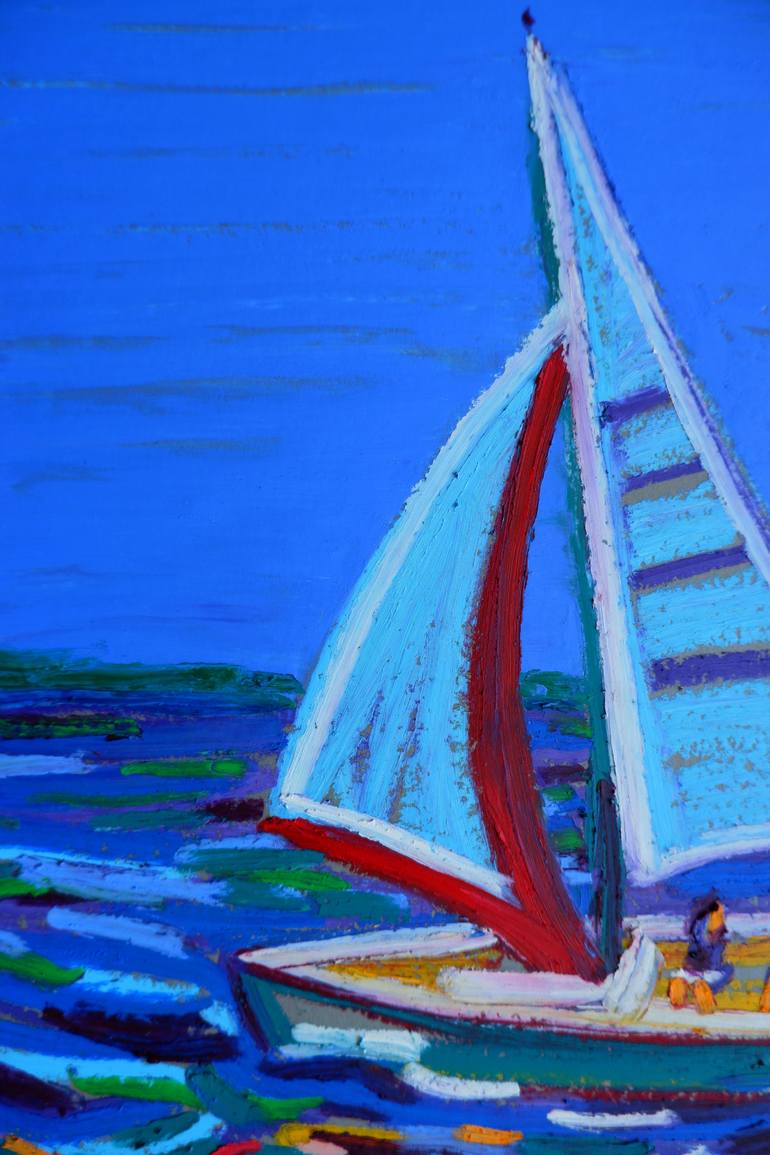 Original Modern Boat Painting by Van Lanigh